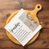 Collage foto's en beste grootmoeder ooit theedoek