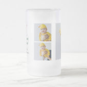 Collage foto's en kleurrijke groeven | Happy Holid Matglas Bierpul (Center)