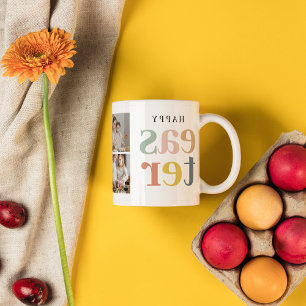 Collage foto's en kleurrijke Pasen   Vakantietoesl Mok