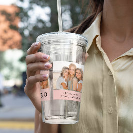 Collage Friend-foto's | Happy Birthday Gift Acryl Drinkbeker