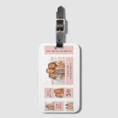 Collage Friend-foto's | Happy Birthday Gift Bagagelabel (Voorkant (verticaal))