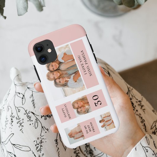 Collage Friend-foto's | Happy Birthday Gift Case-Mate iPhone Case