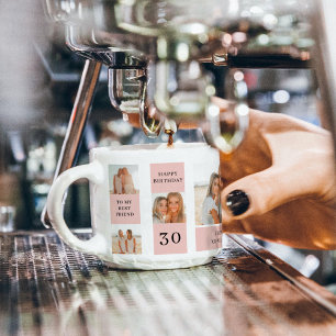 Collage Friend-foto's   Happy Birthday Gift Espresso Kop