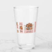 Collage Friend-foto's | Happy Birthday Gift Glas (Voorkant)