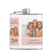 Collage Friend-foto's | Happy Birthday Gift Heupfles (Voorkant)