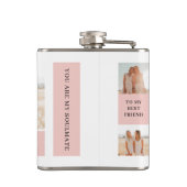 Collage Friend-foto's | Happy Birthday Gift Heupfles (Achterkant)