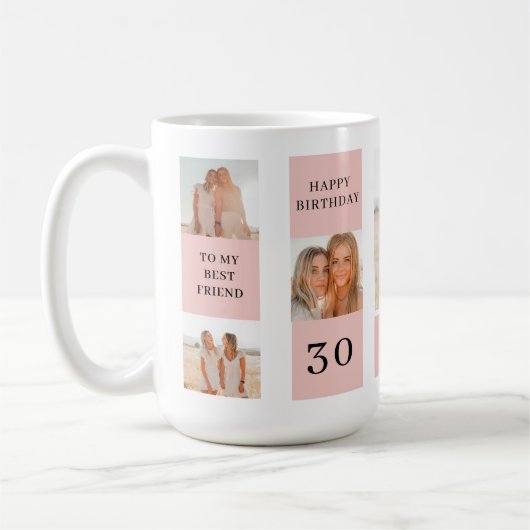 Collage Friend-foto's | Happy Birthday Gift Koffiemok (Links)
