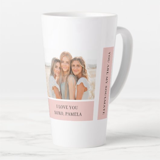 Collage Friend-foto's | Happy Birthday Gift Latte Mok (Rechterhoek)