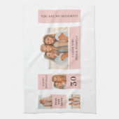 Collage Friend-foto's | Happy Birthday Gift Theedoek (Verticaal)