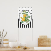  collage gele rozen botanische afdrukken poster (Keuken)