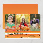 Collage Halloween-fotokaart Feestdagenkaart (Voorkant / Achterkant)