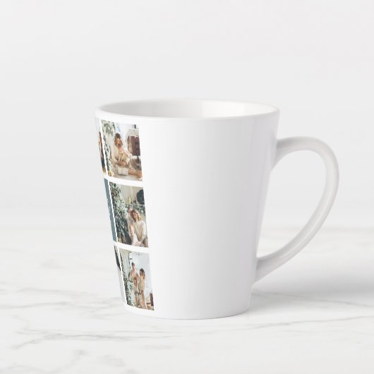 Collage Holiday-foto's | Vrolijk kerstfeest | Cade Latte Mok (Rechts)