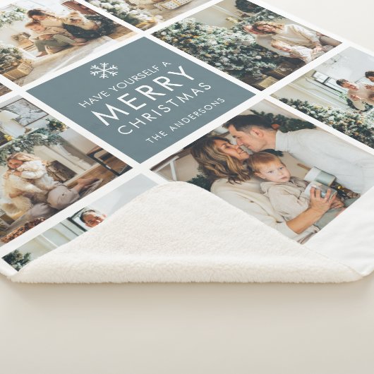 Collage Holiday-foto's | Vrolijk kerstfeest | Cade Sherpa Deken (3/4)