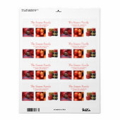 Collage Holiday-label Etiket (Full Sheet)