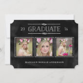 Collage in Krijt Afstuderen Uitnodiging (Voorkant)