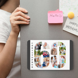 Collage in Number 60 - 60th Birthday Magneet