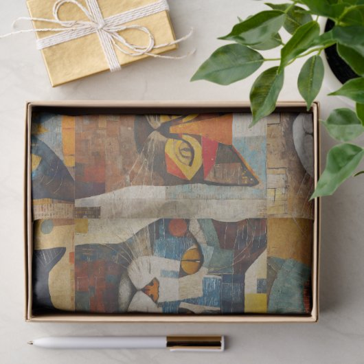 Collage Kat Explosie Decoupage Weefsel Papier (Geschenk)