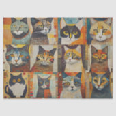 Collage Kat Explosie Decoupage Weefsel Papier (Voorkant)