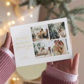 Collage Kerst Vier Foto's | Prachtige Feestdag  Folie Feestdagen Briefkaart