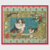  COLLAGE KERST wrapping papier (Vlak)