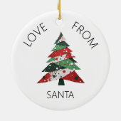 Collage Kerstboom Keramisch Ornament (Achterkant)