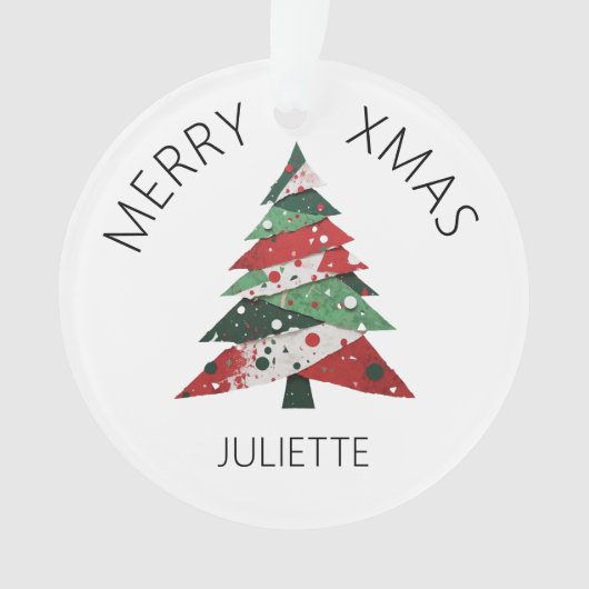 Collage Kerstboom Ornament (voorkant)