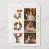 Collage Kerstfoto's | Patchwork Vreugde  Feestdagenkaart (Voorkant)