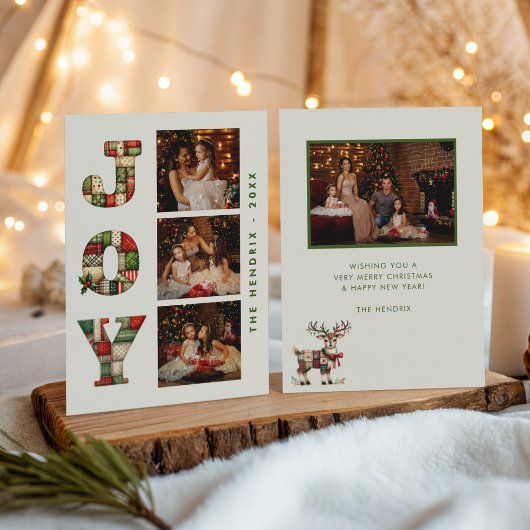 Collage Kerstfoto's | Patchwork Vreugde  Feestdagenkaart