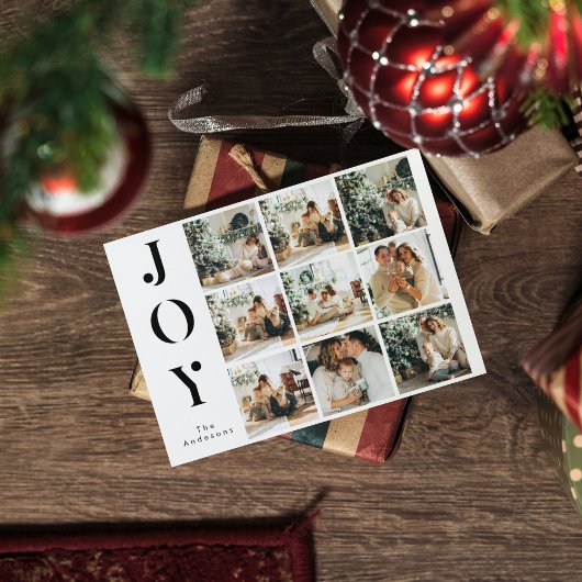 Collage Kerstmis Nine Foto's | Happy Joy Holiday Briefkaart