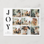Collage Kerstmis Nine Foto's | Happy Joy Holiday Briefkaart (Voorkant)