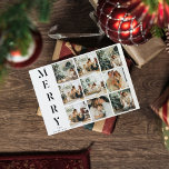 Collage Kerstmis Nine Foto's | Merry Briefkaart<br><div class="desc">Collage Kerstmis Nine Foto's | Merry</div>