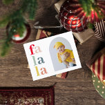 Collage Kerstmis Vier Foto's | Colorful Falalala Briefkaart<br><div class="desc">Collage Kerstmis Vier Foto's | Colorful Falalala</div>