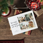 Collage Kerstmis Vier Foto's | Geweldige feestdag Briefkaart<br><div class="desc">Collage Kerstmis Vier Foto's | Geweldige feestdag</div>
