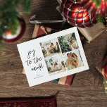 Collage Kerstmis Vier Foto's | Vrede voor de werel Briefkaart<br><div class="desc">Collage Kerstmis Vier Foto's | Vrede voor de wereld</div>