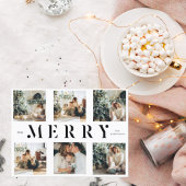 Collage Kerstmis Zes Foto's | Dierlijke feestdag Briefkaart