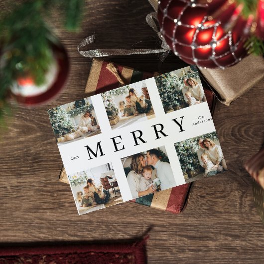 Collage Kerstmis Zes Foto's | Dierlijke feestdag Briefkaart