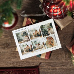 Collage Kerstmis Zes Foto's | Happy Holiday Briefkaart<br><div class="desc">Collage Kerstmis Zes Foto's | Happy Holiday</div>