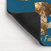 Collage Knipsel Letters PAPA I Blauw Muismat (Hoek)