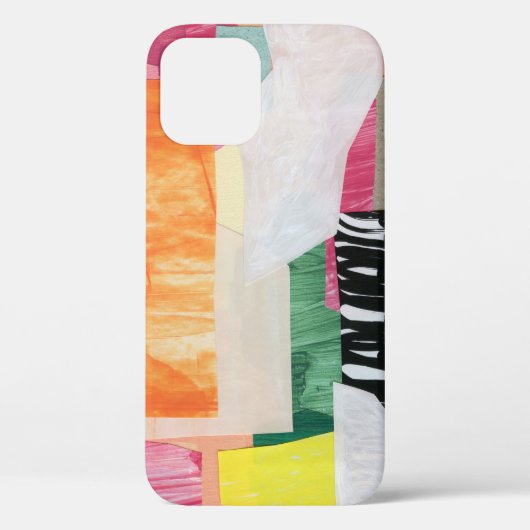 Collage kunst, modern kleurrijk abstract. Case-Mate iPhone case (Achterkant)