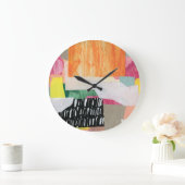 Collage kunst, modern kleurrijk abstract. grote klok (Huis)