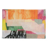 Collage kunst, modern kleurrijk abstract. kussensloop (Achterkant)