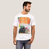 Collage kunst, modern kleurrijk abstract. t-shirt (Voorkant volledig)