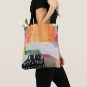 Collage kunst, modern kleurrijk abstract. tote bag (Dichtbij)