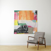 Collage kunst, modern kleurrijk abstract. wandkleed (In situ)