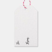 Collage Kunst | Mooie Dame Typografie Cadeaulabel (Achterkant)