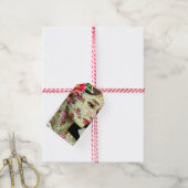 Collage Kunst | Mooie Dame Typografie Cadeaulabel (Met Touw)
