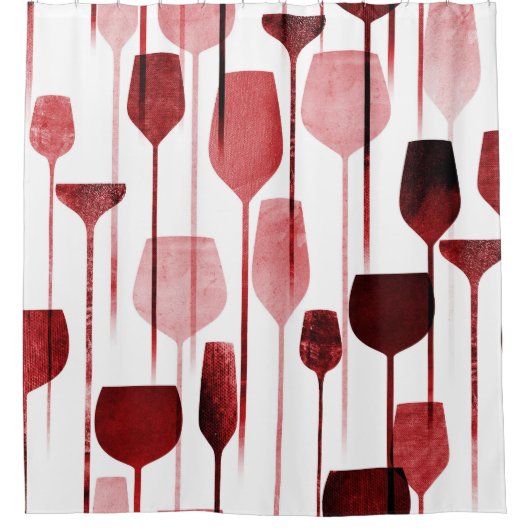 Collage kunst: partij drink patroon. douchegordijn (Voorkant)