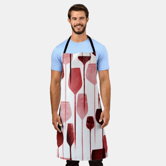 Collage kunst: partij drink patroon. schort (Gedragen)