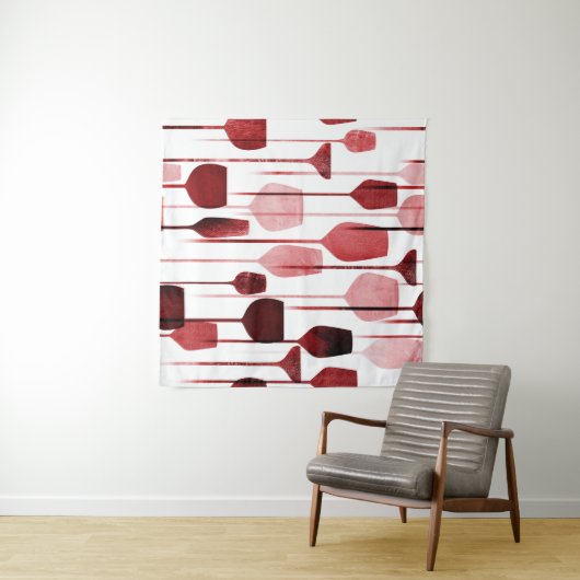 Collage kunst: partij drink patroon. wandkleed (In Situ (horizontaal))