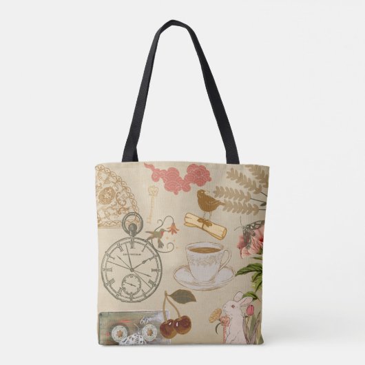  collage kunst tote bag (Achterkant)